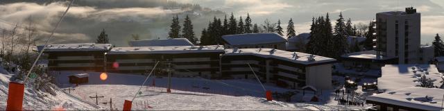 La station du Collet en hiver en fin de journée