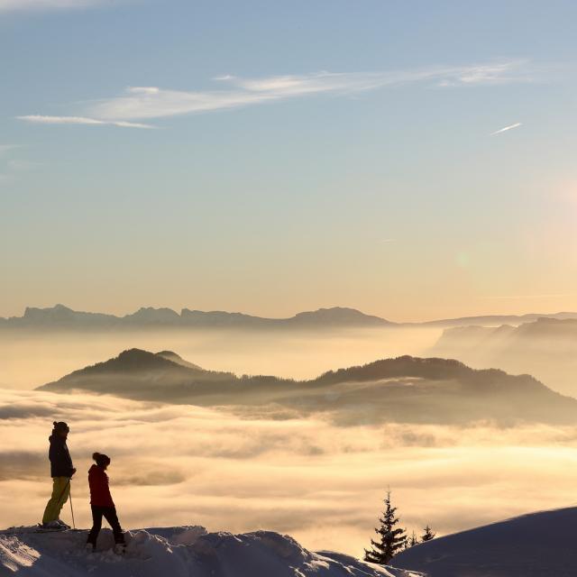 Coucher de soleil en hiver au Collet