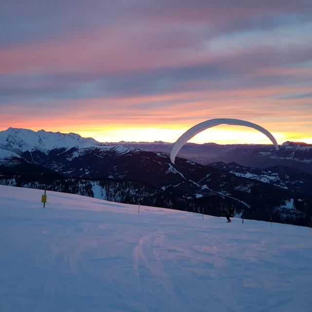 Parapente en hiver au Collet