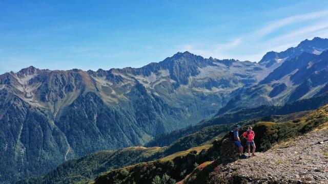 Une vue sur le sommet du Montblanc depuis le Collet d'Allevard