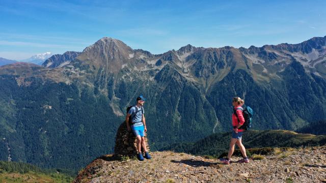 Balade en montagne au Collet avec vue sur le Montblanc