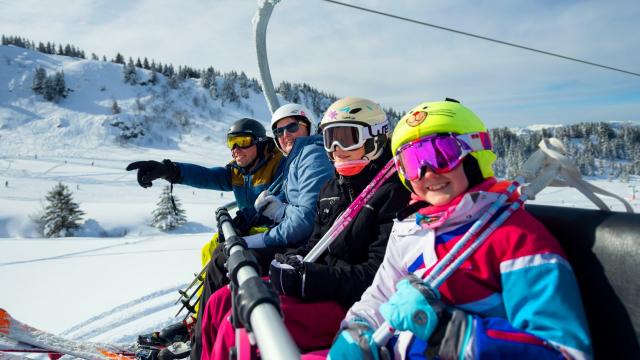 télésiège ski alpin au Collet