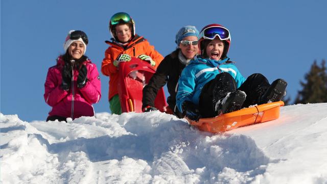 Luge au Collet en hiver